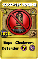 Wizard101 Myth spell card: Clockwork Defender, Spell ID 12608