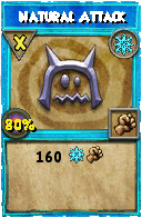 Wizard101 Ice spell card: Natural Attack, Spell ID 12609