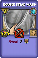 Wizard101 Ice spell card: Double Steal Ward, Spell ID 12624