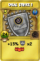 Wizard101 Cantrips spell card: Dual Strike 1, Spell ID 12634