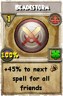 Wizard101 Balance spell card: Bladestorm, Spell ID 12639