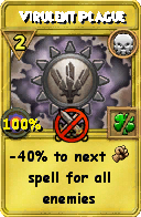 Wizard101 Death spell card: Virulent Plague, Spell ID 12643