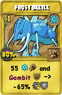 Wizard101 Ice spell card: Frost Beetle, Spell ID 12652