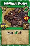 Wizard101 Life spell card: Chimera's Swarm, Spell ID 12654