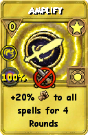 Wizard101 Star spell card: Amplify, Spell ID 12669