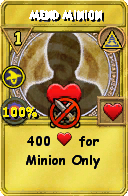 Wizard101 Myth spell card: Mend Minion, Spell ID 12678