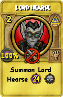Wizard101 Myth spell card: Lord Hearse, Spell ID 12686