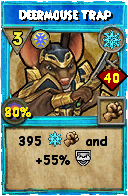Wizard101 Ice spell card: Deermouse Trap, Spell ID 12694