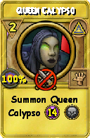 Wizard101 Myth spell card: Queen Calypso, Spell ID 12696