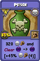 Wizard101 Death spell card: Poison, Spell ID 12702