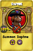 Wizard101 Myth spell card: Daphne, Spell ID 12710