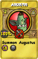 Wizard101 Myth spell card: Augustus, Spell ID 12711