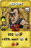 Wizard101 Death spell card: Metalops, Spell ID 12722