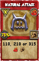 Wizard101 Fire spell card: Natural Attack, Spell ID 12728