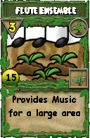 Wizard101 Gardening spell card: Flute Ensemble, Spell ID 12737