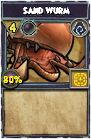 Wizard101 Shadow spell card: Sand Wurm, Spell ID 12742