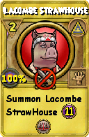 Wizard101 Myth spell card: Lacombe StrawHouse, Spell ID 12755