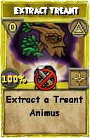 Wizard101 Myth spell card: Extract Treant, Spell ID 12758