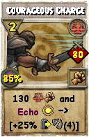 Wizard101 Balance spell card: Courageous Charge, Spell ID 12762