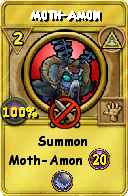 Wizard101 Myth spell card: Moth-Amon, Spell ID 12763