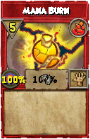 Wizard101 Fire spell card: Mana Burn, Spell ID 12767