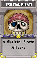 Wizard101 School 16 spell card: Skeletal Pirate, Spell ID 12775