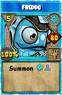 Wizard101 Ice spell card: Freddo, Spell ID 12800