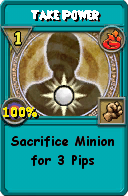 Wizard101 Fire spell card: Take Power, Spell ID 12807