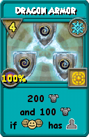 Wizard101 Ice spell card: Dragon Armor, Spell ID 12811