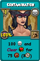 Wizard101 Death spell card: Contamination, Spell ID 12816