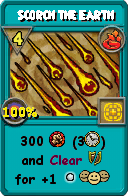 Wizard101 Fire spell card: Scorch the Earth, Spell ID 12819