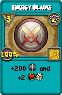 Wizard101 Storm spell card: Energy Blades, Spell ID 12820