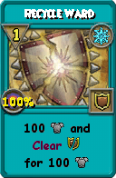 Wizard101 Ice spell card: Recycle Ward, Spell ID 12822