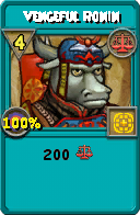 Wizard101 Balance spell card: Vengeful Ronin, Spell ID 12850