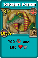Wizard101 Balance spell card: Sorcerer's Portent, Spell ID 12852