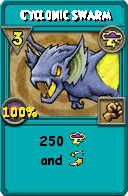 Wizard101 Storm spell card: Cyclonic Swarm, Spell ID 12858