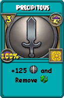 Wizard101 Storm spell card: Precipitous, Spell ID 12859