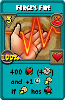 Wizard101 Fire spell card: Forge's Fire, Spell ID 12861