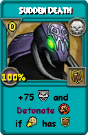 Wizard101 Death spell card: Sudden Death, Spell ID 12873