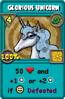 Wizard101 Life spell card: Glorious Unicorn, Spell ID 12874