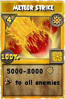 Wizard101 Sun spell card: Meteor Strike, Spell ID 12899