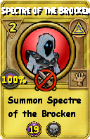 Wizard101 Myth spell card: Spectre of the Brocken, Spell ID 12901