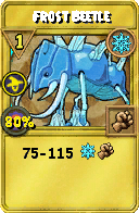 Wizard101 Ice spell card: Frost Beetle, Spell ID 12912