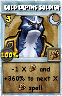 Wizard101 Moon spell card: Cold Depths Soldier, Spell ID 12914
