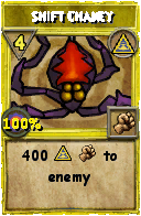 Wizard101 Myth spell card: Shift Chaney, Spell ID 12916