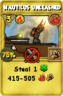 Wizard101 Fire spell card: Nautilus Unleashed, Spell ID 12919