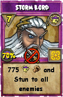 Wizard101 Storm spell card: Storm Lord, Spell ID 12921