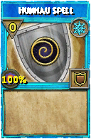 Wizard101 Ice spell card: Hunhau Spell, Spell ID 12943