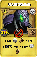 Wizard101 Death spell card: Death Scarab, Spell ID 12944