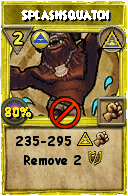 Wizard101 Myth spell card: Splashsquatch, Spell ID 12948